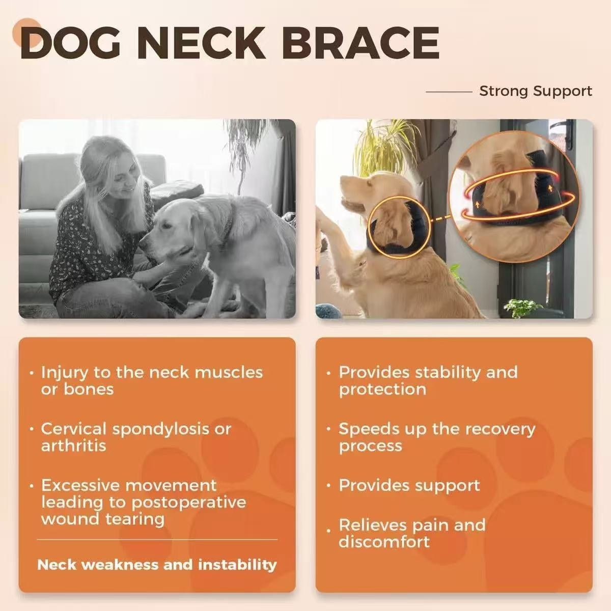 Dog Neck Brace for Cervical Spine Support