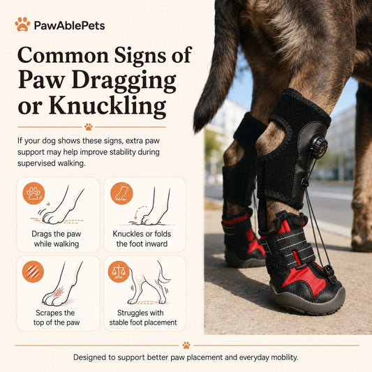 Drop Foot Brace for Dogs – Adjustable Corrective Dog Shoes with Non-Slip Sole