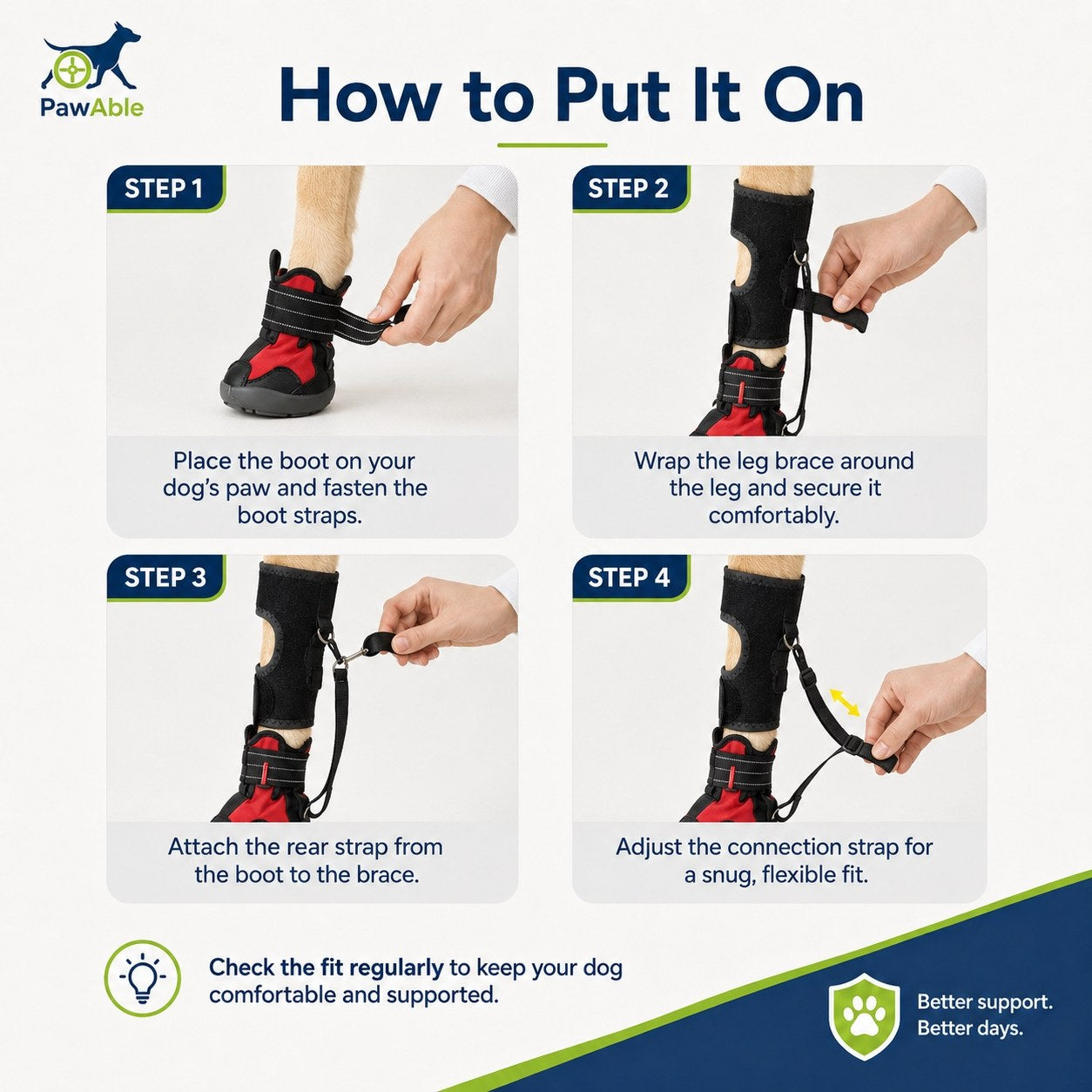 No Knuckling Drop Foot Brace for Dogs