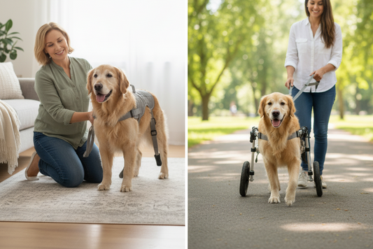 Back Leg Support Harness vs. Dog Wheelchair: How to Know Which Your Pet Needs