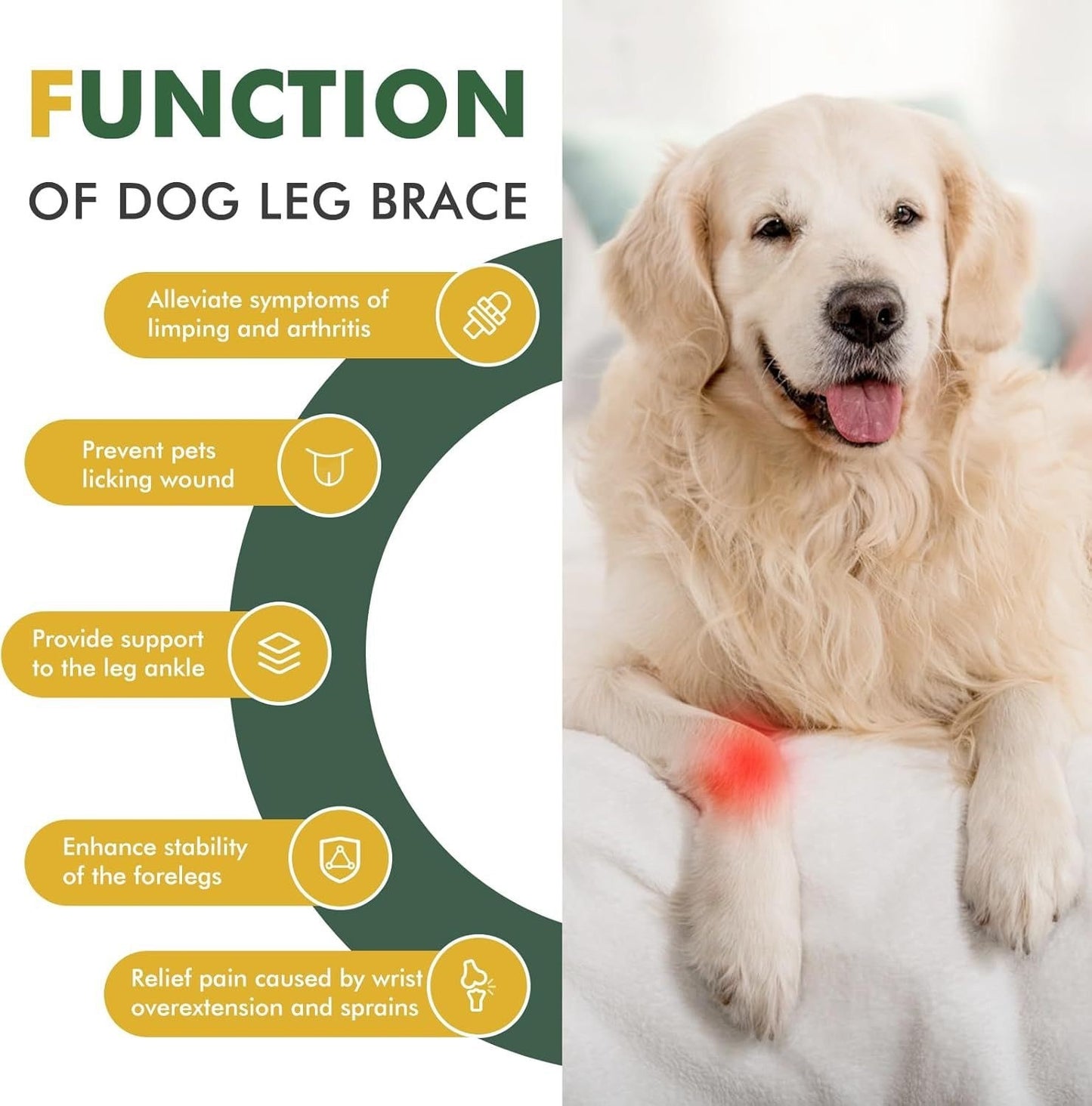 functions of Dog Splint Front Leg Support Brace