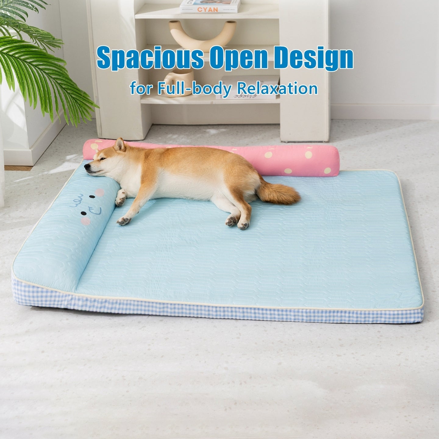 Extra Large Cooling Orthopedic Dog Bed with Washable Cover