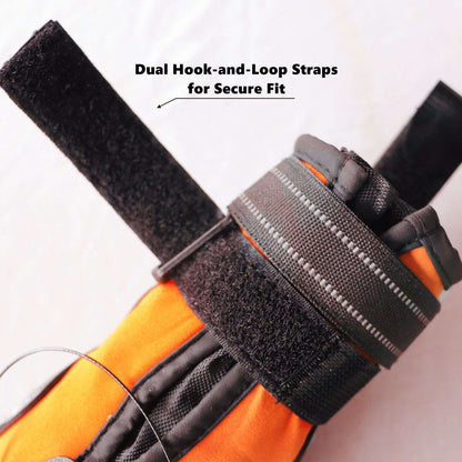 close up the hook and loop strap of Dog Toe Dragging Brace Boot