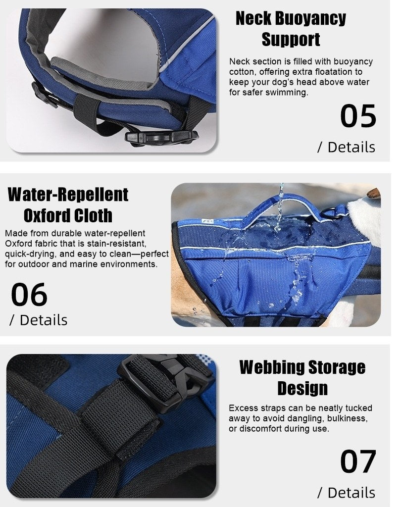 Dog Life Vest – Reflective & Adjustable Life Jacket For Pets
