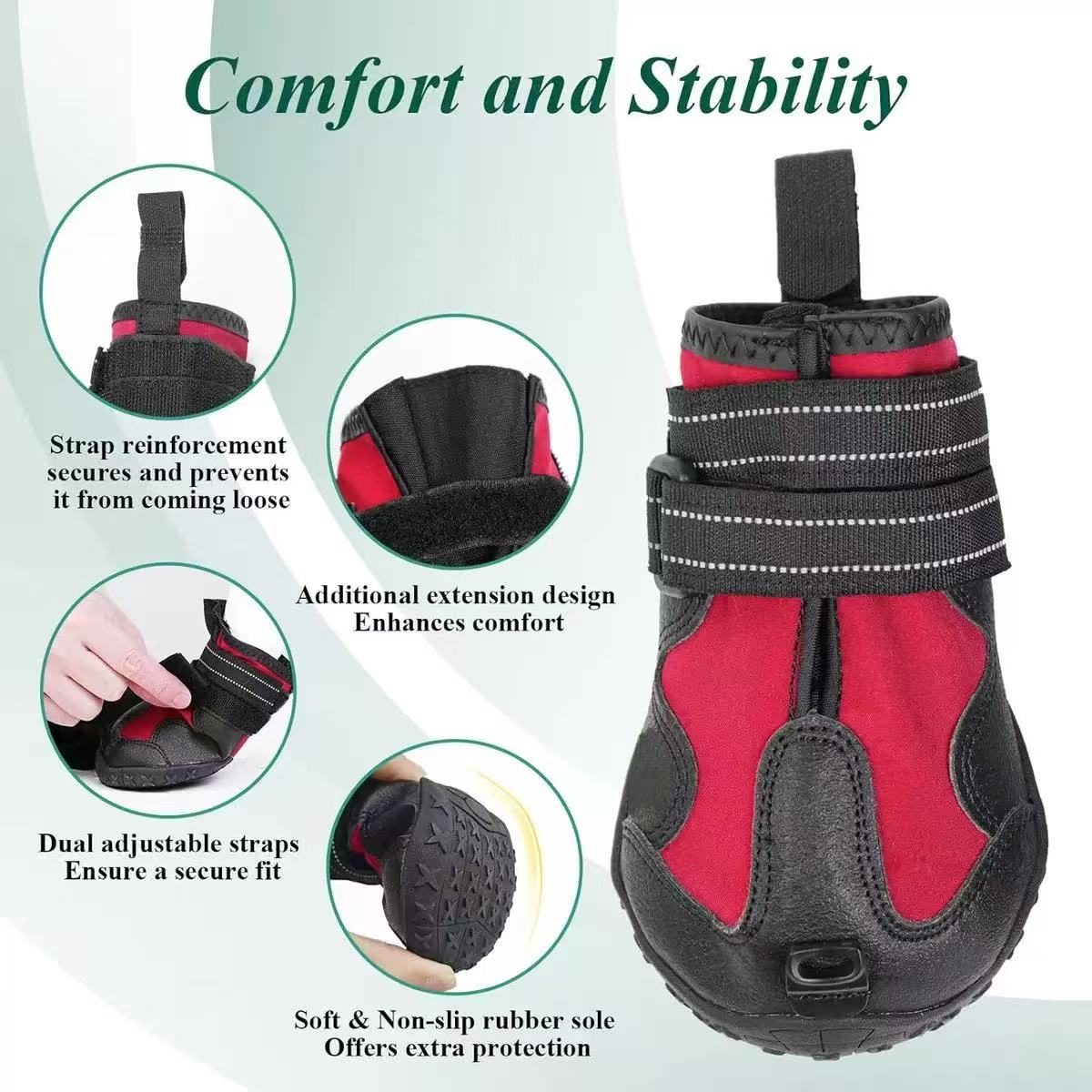 Drop Foot Brace for Dogs – Adjustable Corrective Dog Shoes with Non-Slip Sole