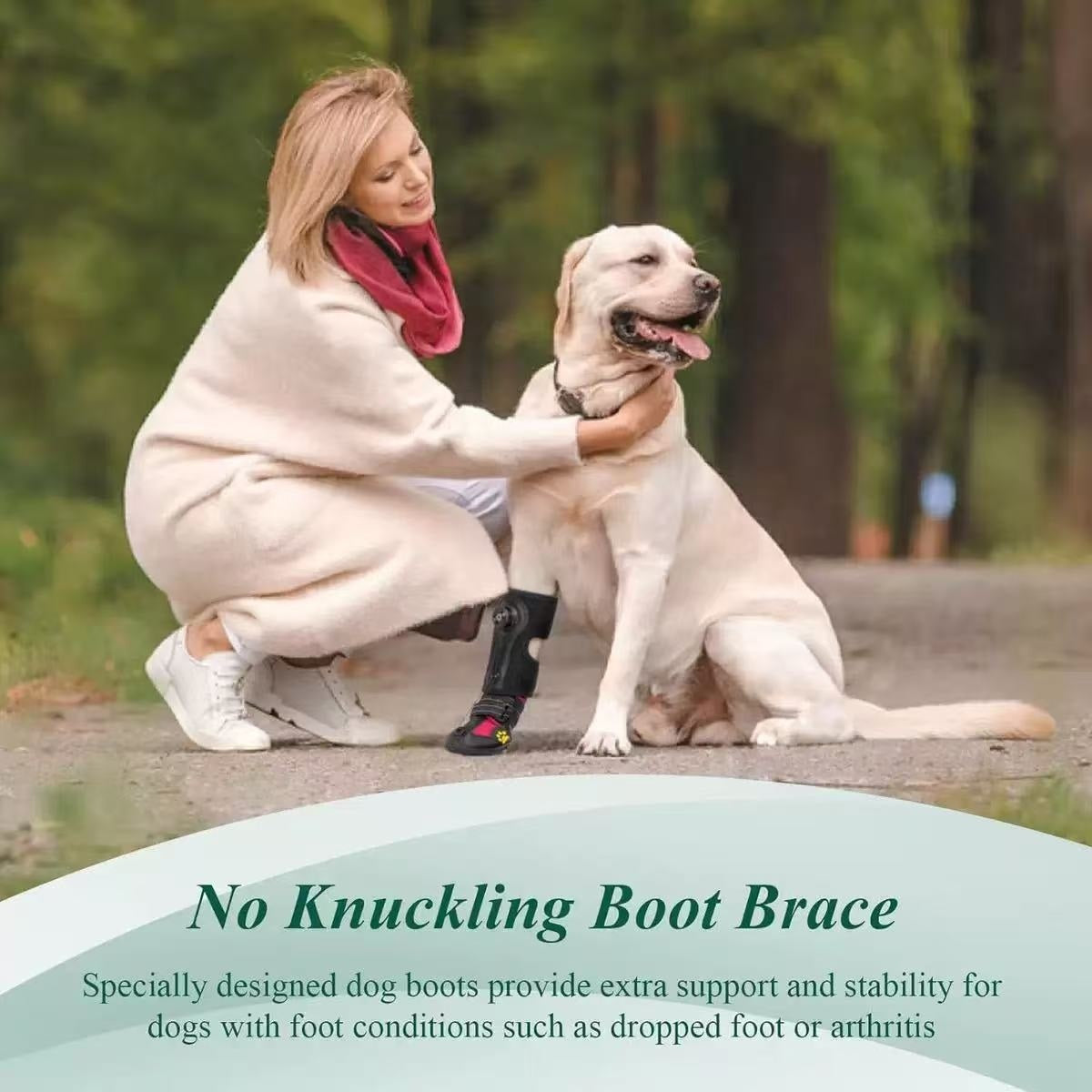 Drop Foot Brace for Dogs – Adjustable Corrective Dog Shoes with Non-Slip Sole