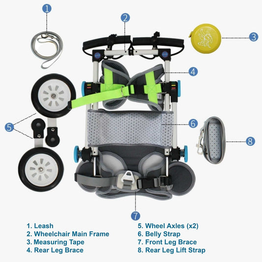 Foldable Rear Leg Dog Wheelchair