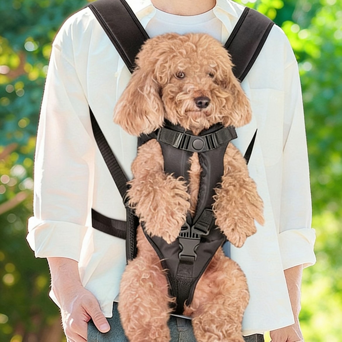 Front-Facing Dog Backpack Carrier – Adjustable & Breathable Pet Sling (Up to 15kg)