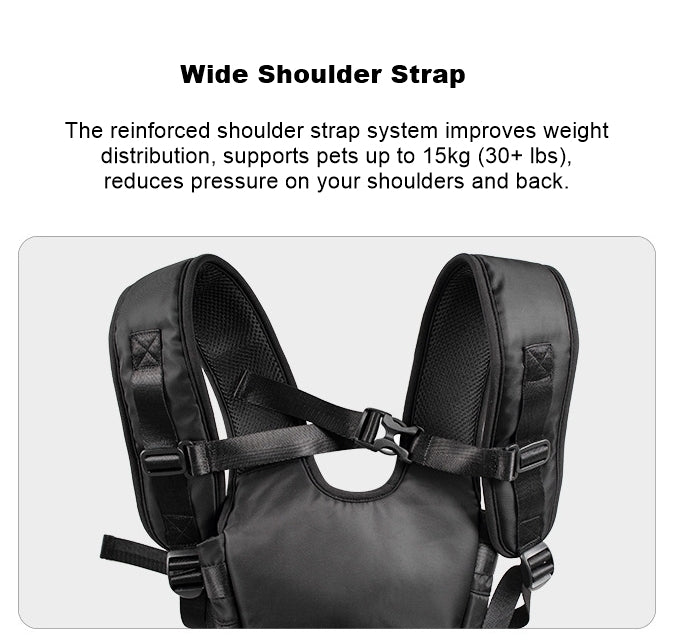Front-Facing Dog Backpack Carrier – Adjustable & Breathable Pet Sling (Up to 15kg)