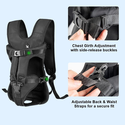 Front-Facing Dog Backpack Carrier – Adjustable & Breathable Pet Sling (Up to 15kg)