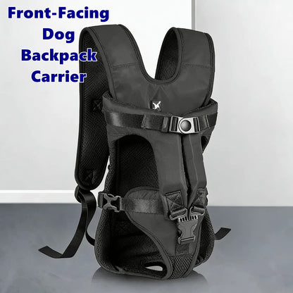 Front-Facing Dog Backpack Carrier – Adjustable & Breathable Pet Sling (Up to 15kg)