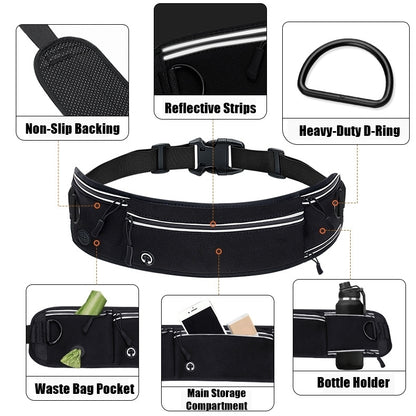 Hands-Free Dog Walking Belt with Shock-Absorbing Leash