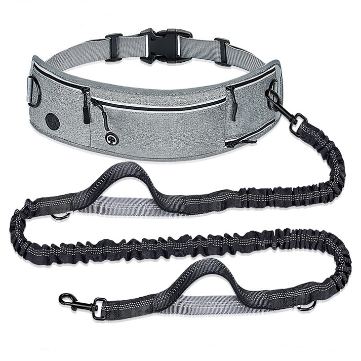 Hands-Free Dog Walking Belt with Shock-Absorbing Leash