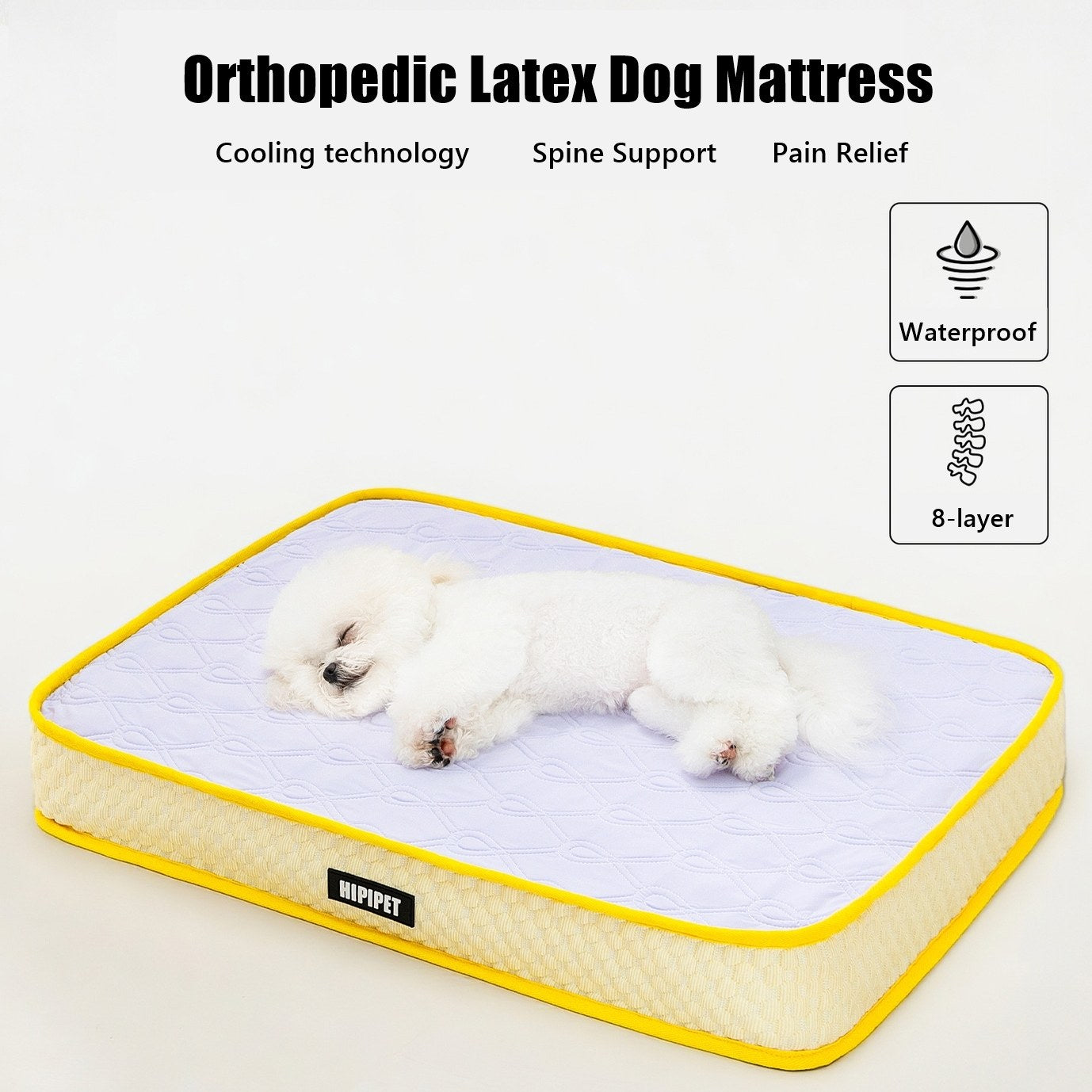 Orthopedic Latex Dog Bed with Cooling & Spine Support