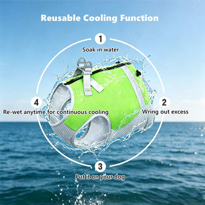 Pet Dog Cooling Harness Vest for Summer Walks