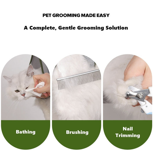 Pet Grooming Hammock Harness Kit with Nail Trimmer & Grooming Tools