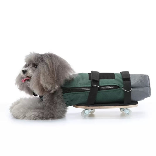 Pet Scooter Wheelchair – Drag Bag with Skateboard Base for Paralyzed Pets