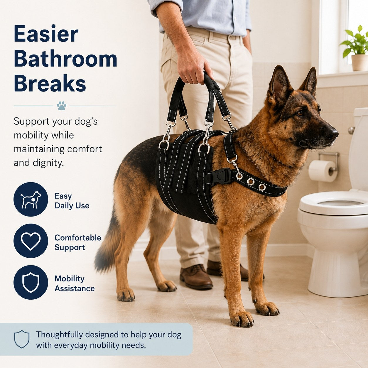 Rear Support Harness for Dogs With Weak Back Legs
