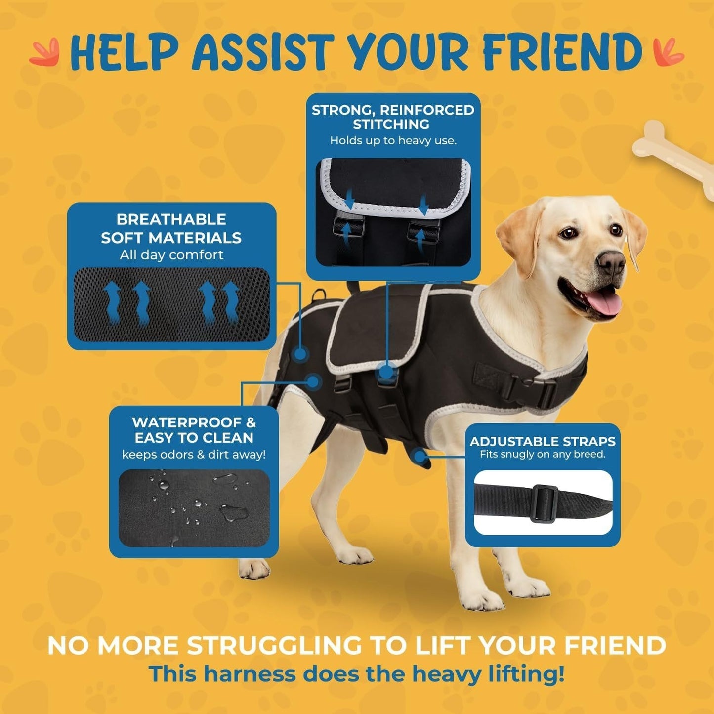 Senior Dog Support Harness | Full Body Lift & Nursing Aid