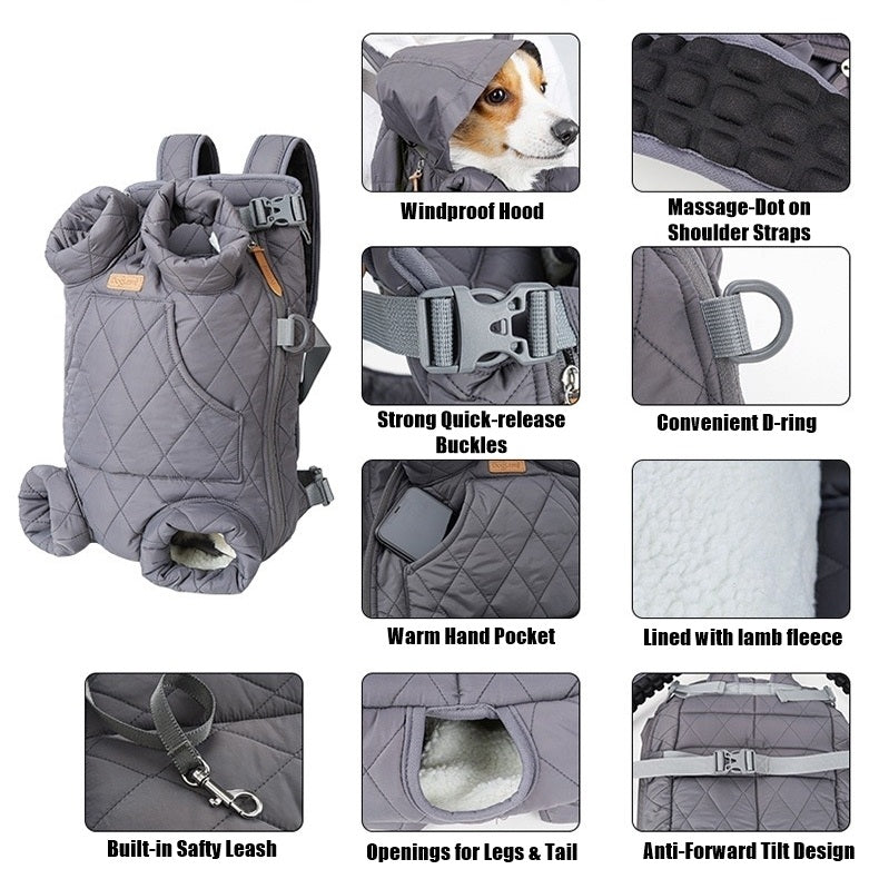 Winter Pet Backpack Carrier for Cats & Dogs