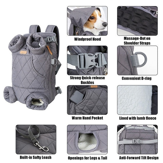 Winter Pet Backpack Carrier for Cats & Dogs